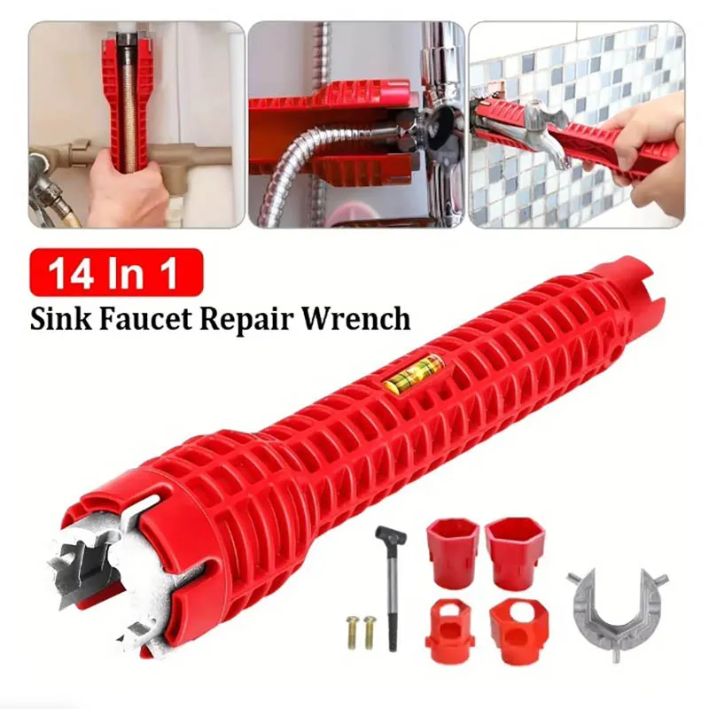14-in-1 Multifunctional Bendable Pipe Wrench